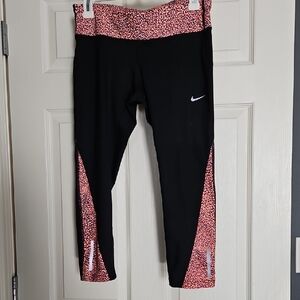 Nike Black and Pink Leggings